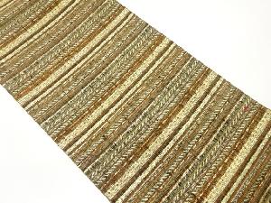 紙布縞模様織出し全通袋帯